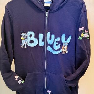 Bluey Character Hoodie - Navy - Size Medium